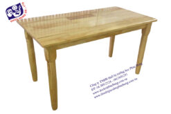 BÀN GỖ THÔNG CHỮ NHẬT CHÂN TRÒN-BG43A