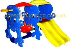 BỘ CẦU TRƯỢT BẠCH TUỘC KÉP, XÍCH ĐU, MÁNG TRƯỢT KÉP, CÓ MÁI CHE-LA615