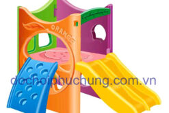 BỘ NHÀ LEO TRÈO HÌNH QUẢ CAM, CẦU TRƯỢT KÉP-LA517