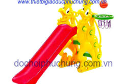 CẦU TRƯỢT CON GÀ TRỐNG, CÓ RỔ BÓNG-SL14