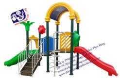 NHÀ CHƠI CẦU TRƯỢT XÍCH ĐU 2 SÀN 1 MÁI-PH164